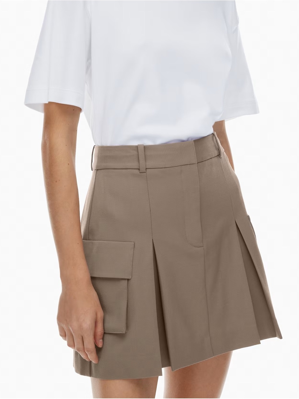 Babaton Cameo Cargo Skirt in Felted Taupe
